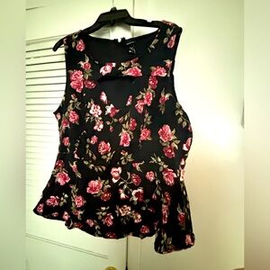 Beautiful pink and black with flowers top